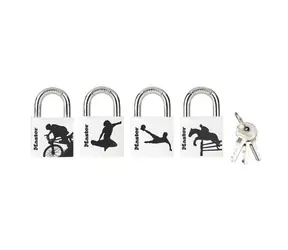 Master Lock 3430EURDSPO SET Visací zámek z pevného hliníku - 30mm (1balení, 6ks)
