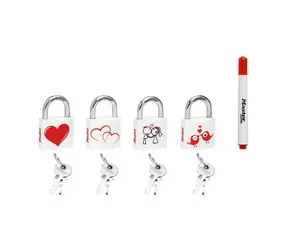 Master Lock 3430EURDLOV-CLP SET Visací zámek z pevného kovu (1balení, 6ks)