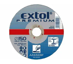 EXTOL-PREMIUM Kotouč brusný na ocel 150x6.0x22.2mm 