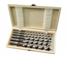 EXTOL-PREMIUM Vrtáky hadovité do dřeva sada 6ks / šestihranná stopka / v dřevěné kazetě 