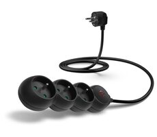 CONNECT IT CES-1014-BK Prodlužovací kabel 230V černá / 1.5m / 3 zásuvky / vypínač 