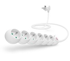 CONNECT IT CES-1015-WH Prodlužovací kabel 230V bílá / 5m / 6 zásuvek / vypínač 