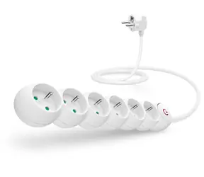 CONNECT IT CES-1015-WH Prodlužovací kabel 230V bílá / 5m / 6 zásuvek / vypínač 