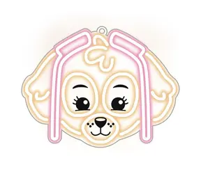 Tlapková patrola Dekorativní LED neon - Skye / montáž na zeď / napájení USB 1.5m / 20-30lm