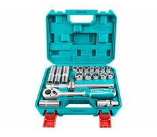 TOTAL-TOOLS industrial Hlavice nástrčné sada 20ks / 1.2" / CR-V(50BV30) / tepelně tvrzeno 