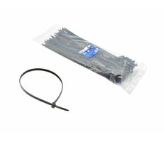 GEKO Stahovací pásky černé s UV filtrem 160x2.5mm 100ks 