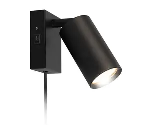 Solight WO3002-B Nástěnná lampička CELE černá / 1x GU10