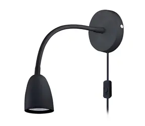 Solight WO54-B LED nástěnná lampička černá / stmívatelná / 4W / 280lm / 3000K
