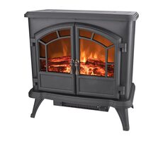 EXTOL-LIGHT Krb elektrický s plápolajícím ohněm LED a topením dvoukřídlý / 1800W