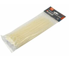 EXTOL PREMIUM Pásky na vodiče bílé 250x4.8mm 100ks / NYLON