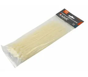 EXTOL PREMIUM Pásky na vodiče bílé 250x4.8mm 100ks / NYLON