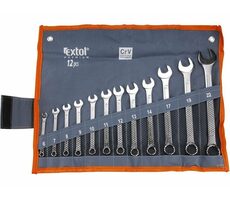 EXTOL-PREMIUM Klíče očkoploché sada 12ks / 6-7-8-9-10-11-12-13-14-17-19-22mm / CrV 