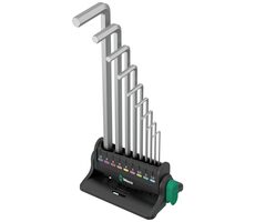 WERA 950/9 Hex-Plus 8 / sada úhlových klíčů / metrická / chromovaný držák / 10 dílný