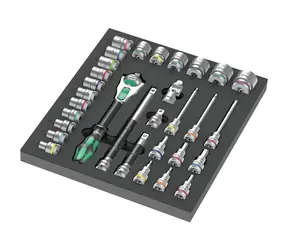 WERA 9722 Ráčna 8000 C Zyklop 1/2" v pěnové vložce set 1 - 31 dílný