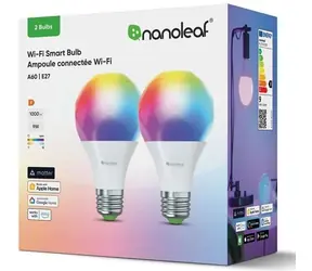Nanoleaf Matter Wi-Fi A19 Smart RGB E27 (2 ks) / LED / E27 / 9W / 1100 lm / 2700-6500K