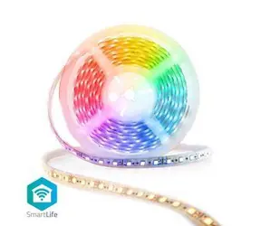 Nedis LED Pásek SmartLife / Wi-Fi / RGB / 5.00 m / IP44 / 2700 - 6500 K / 960 lm / Android & iOS