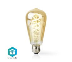 Nedis SmartLife LED žárovka / Wi-Fi / E27 / 360 lm / 4.9 W / Sklo / Android & iOS 