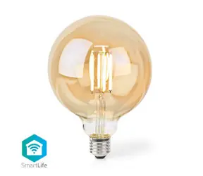Nedis SmartLife LED žárovka / Wi-Fi / E27 / 806 lm / 7 W / Android & iOS / Globe / 1 ks