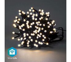 Nedis Vánoční Osvětlení SmartLife / Řetěz / Wi-Fi / Teplá bílá / 200 LED's / 20.0 m / Android & iOS