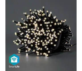 Nedis Vánoční Osvětlení SmartLife / Řetěz / Wi-Fi / Teplá bílá / 400 LED's / 20.0 m / Android & iOS