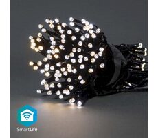 Nedis Vánoční Osvětlení SmartLife / Řetěz / Wi-Fi / Teplé až chladné bílé / 100 LED's / 10.0 m / Android & iOS