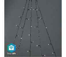Nedis Vánoční Osvětlení SmartLife / Strom / Wi-Fi / Teplá bílá / 200 LED's / 20.0 m / 5 x 4 m / Android & iOS