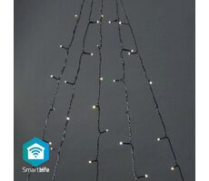 Nedis Vánoční Osvětlení SmartLife / Strom / Wi-Fi / Teplé až chladné bílé / 200 LED's / 20.0 m / 5 x 4 m / Android & iOS