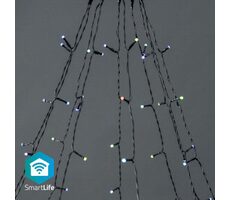 Nedis Vánoční Osvětlení SmartLife / Strom / Wi-Fi / RGB / 180 LED's / 10 x 2 m / Android & iOS