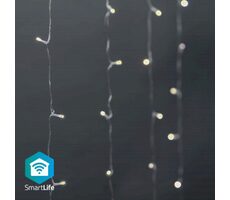 Nedis Vánoční Osvětlení SmartLife / Závěs / Wi-Fi / Teplá bílá / 200 LED's / 3.00 m / Android & iOS