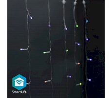 Nedis Vánoční Osvětlení SmartLife / Závěs / Wi-Fi / RGB / 180 LED's / 3 m / Android & iOS