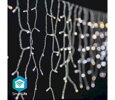 Nedis Vánoční Osvětlení SmartLife / Rampouch / Wi-Fi / Teplé až chladné bílé / 240 LED's / 5.00 m / Android & iOS