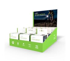 Nedis Světlo na Kolo / Napájení z baterie / 5 V DC / 3 W / Včetně baterií / Dobíjecí / 400 lm / 4.5 lm / 100 m / 110 °