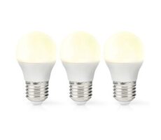 Nedis LED žárovka E27 / G45 / 4.9 W / 470 lm / 2700 K / Teplá bílá / Retro styl / Matné / 3 ks