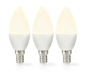 Nedis LED žárovka E14 / Svíčka / 2.8 W / 250 lm / 2700 K / Teplá bílá / Matné / 3 ks