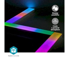 Nedis Dekorativní Světla SmartLife / Nástěnný Bar / Wi-Fi / RGBIC / Teplá bílá / Android