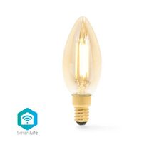 Nedis SmartLife LED žárovka / Wi-Fi / E14 / 470 lm / 4.9 W / Android & iOS 