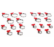 SIXTOL MECHANIC CONNECT SET 20 Hadicová spona s motýlkem 10-44mm 20ks 