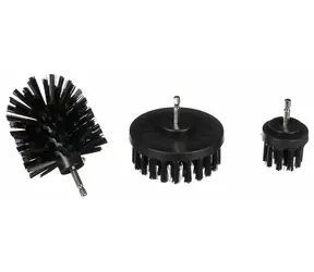 SIXTOL CAR DETAILING DRILL BRUSH 3 HARD / Sada kartáčů na vrtačku pro čištění auta / 3ks 