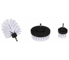 SIXTOL CAR DETAILING DRILL BRUSH 3 SOFT / Sada kartáčů na vrtačku pro čištění auta / 3ks 