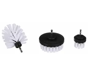 SIXTOL CAR DETAILING DRILL BRUSH 3 SOFT / Sada kartáčů na vrtačku pro čištění auta / 3ks 