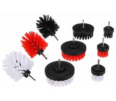 SIXTOL CAR DETAILING DRILL BRUSH 9 / Sada kartáčů na vrtačku pro čištění auta / 9ks 