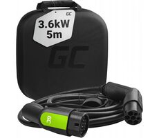 Green Cell GC EV Type 2 3.6kW 5.0m černá / kabel nabijení pro elektrický automobil / Type 2 socket