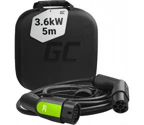 Green Cell GC EV Type 2 3.6kW 5.0m černá / kabel nabijení pro elektrický automobil / Type 2 socket