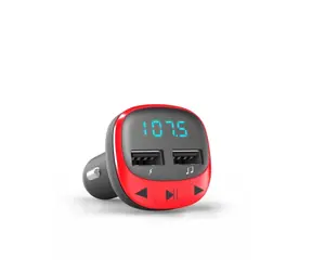 Rozbaleno - Energy Sistem Car červená / FM Transmiter / LED displej / 5V | 3.1A / 2x USB / BT / MP3 / FM / MicroSD  / rozbaleno