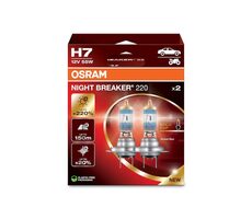 OSRAM H7 NIGHT BREAKER 220 +220% 12V 55W - 2ks / Autožárovka / PX26d