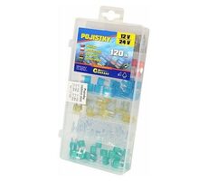 COMPASS 07528 Pojistky nožové MINI 120ks / 7.5/10/15/20/25/30 Amp