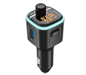 Navitel BHF04 MAX transmitter do auta černá / USB-C / USB-A / Bluetooth / Hands free / microSD