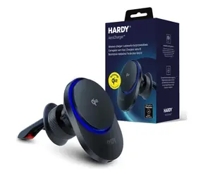 3mk HARDY AeroCharger držák na telefon do auta s indukční nabíječkou 15W MPP Qi2 černá