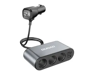 Dudao R1Pro autonabíječka / 2x USB / 3x rozbočovač / černá