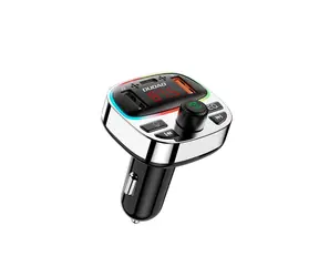 Dudao R2PRO vysílač s nabíjecími porty / Bluetooth 5.3 / RGB / 25W / černo-stříbrná